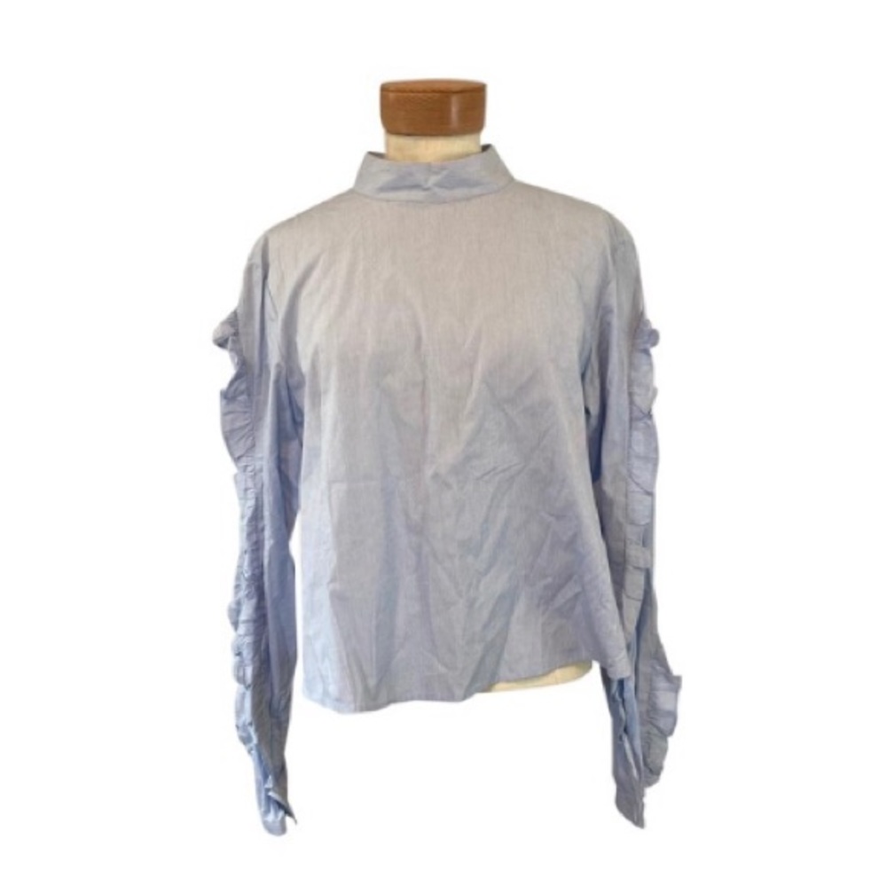 Avec les Filles Ruffle Sleeve Top